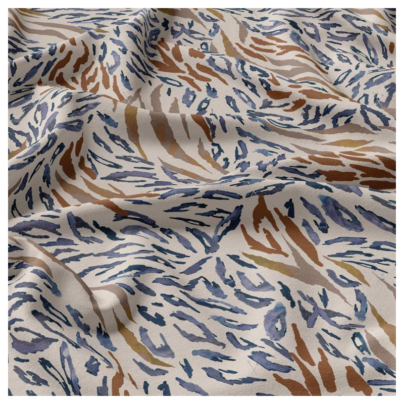 Printed Viscose BAGHEERA Ecru / Brown